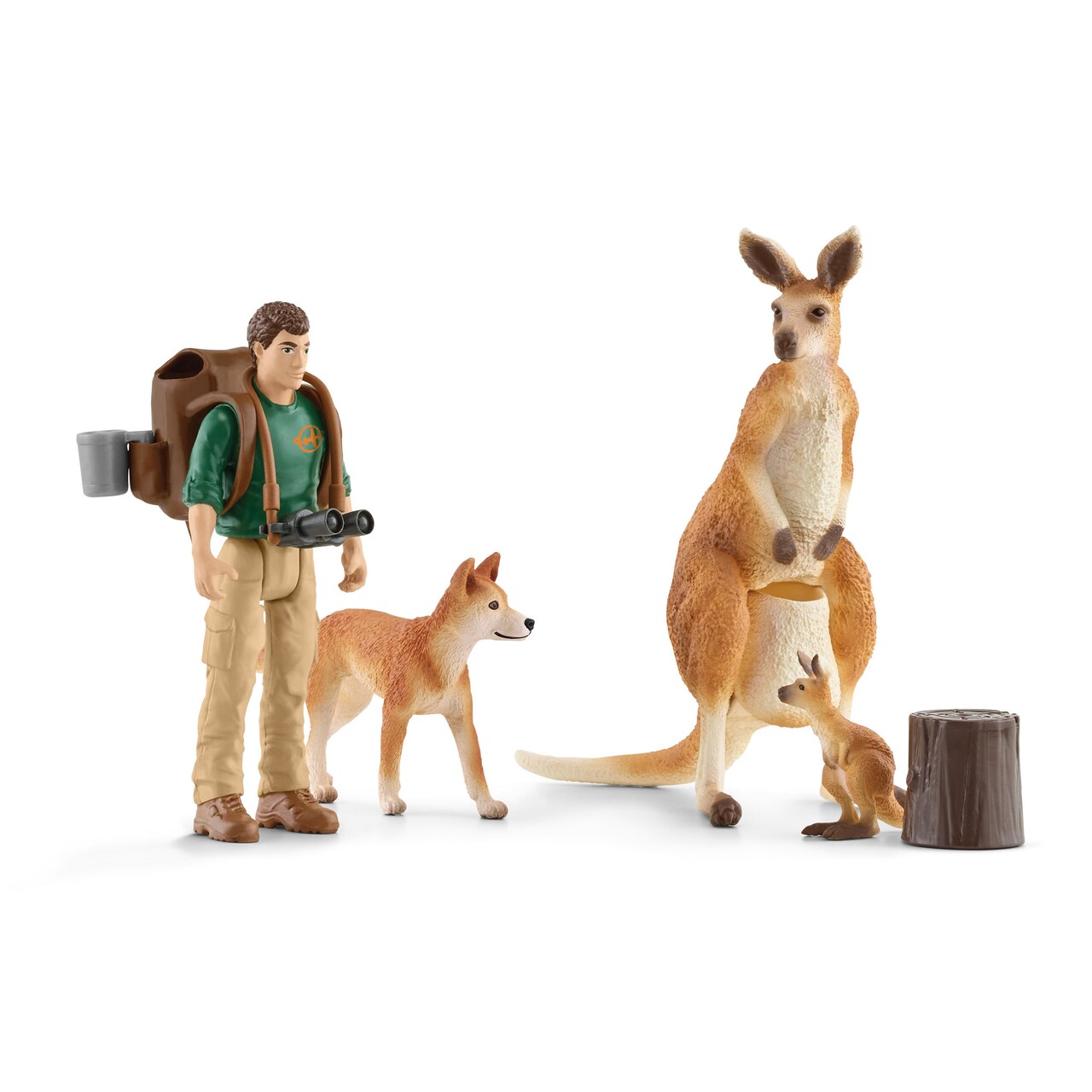 Schleich Wild Life: Outback Adventures - 9pc Playset, Australian Animal Toy, Kangaroo, Ranger & Dog Figurines, Dingo, Aussie Wilderness, Kids Ages 3+